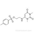 2,4 (1H, 3H) -Pyrimidinedione, 1,3-diméthyl-6 - [[2 - [[(4-méthylphényl) sulfonyl] oxy] éthyl] amino] - CAS 130634-04-7